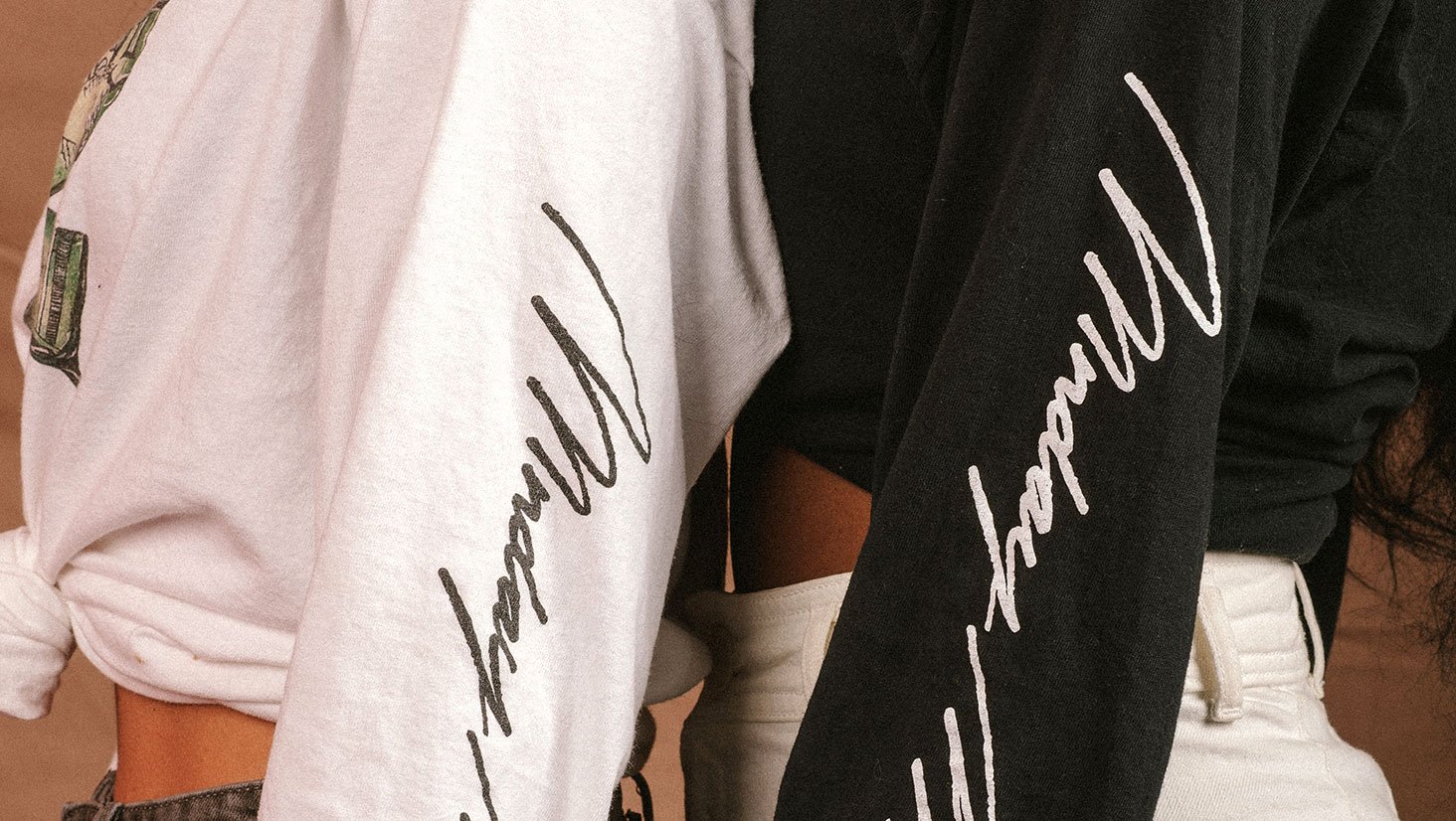 Women wearing black and white shirts Women wearing black and white shirts